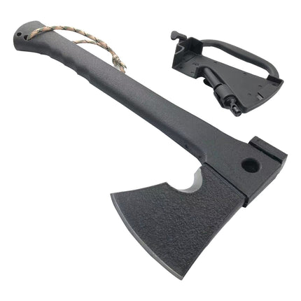 Jincraftsman®–14 Inch Integrate Sawing Hammer Cutter Hook Whistle Igniter Camping Axe Combo Kit