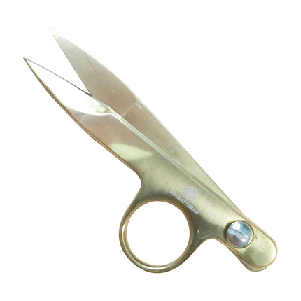 Jincraftsman®4.6 Inch Golden Yellow Titanium PU Leather Sheath Embroidery Tool Wool Yarn Gift Office Tailor Sew Knitting Scissor