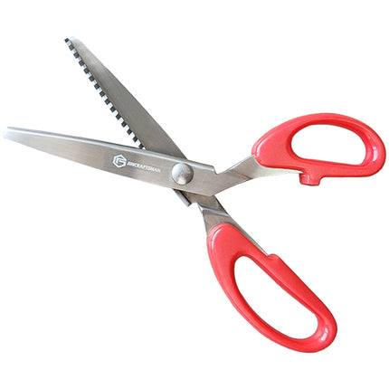 Jincraftsman®-9 Inch Triangle Teethed Shear Blade ABS Handle Embroidery Clothes Tailor Sewing Scissor