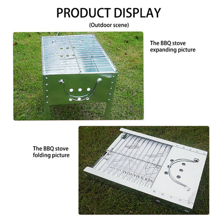 Haide®-BBQ Garden Camping Portable Assembled Folding Grill Stove Heater or Churrasqueira Commercial Grill Kebab Barbecue