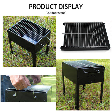 Haide®-Black BBQ Garden Camping Portable Assembled Folding Grill Stove Heater or Churrasqueira Commercial Grill Kebab Barbecue