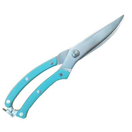 Jincraftsman®–10 Inch 5CR Stainess Steel Cyan ABS Ergonomic Handle Locked Tail Multifunctional Trimming Garden Office Outdoor Tools Homeware Kitchen Scissor