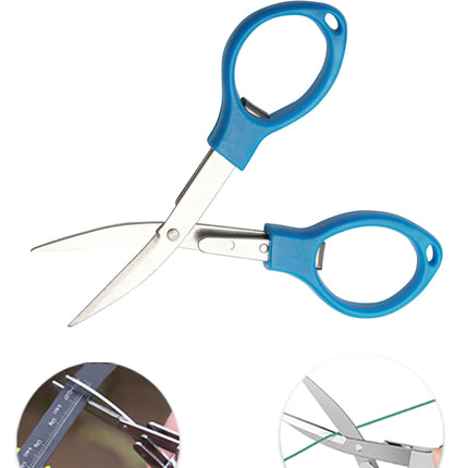 Jincraftsman®–A Sets Of 3 Pieces 3.9-Inch Portable Retractable Drawing-Type Colorful Handle Student Craft Office Travel Scissor