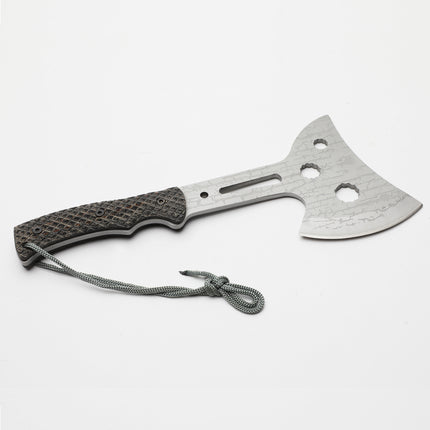 Jincraftsman®-12 Inch Etched Oxidized G10 Plastic Handle Survival Tactical Hunting Axe