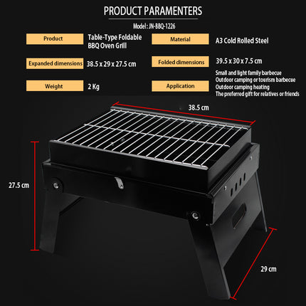 Haide®-Table-Type Foldable BBQ Garden Camping Outdoor Portable Oven Grill Heater