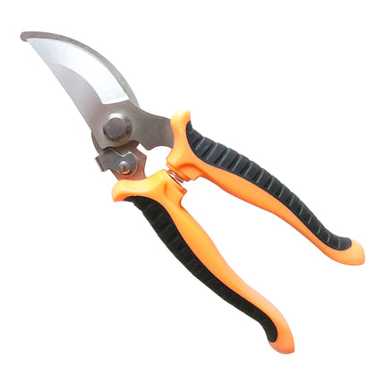 Jincraftsman®–7.5 Inch Lockable Blade Orange TPR Handle Portable Bonsai Triming Garden Branch Pruning Plant Flower Twig Triming Scissors