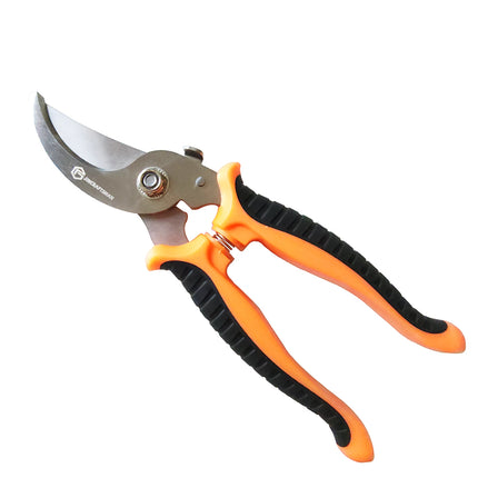 Jincraftsman®–7.5 Inch Lockable Blade Orange TPR Handle Portable Bonsai Triming Garden Branch Pruning Plant Flower Twig Triming Scissors