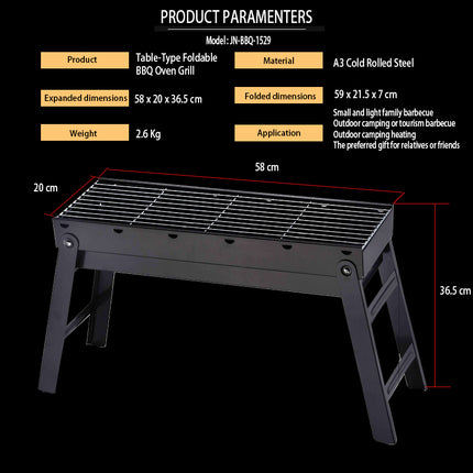 Korean Style Table-Type Foldable BBQ Garden Camping Outdoor Portable charcoal Oven Grill Heater