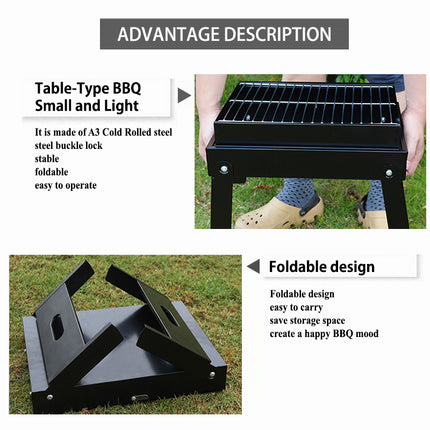 Haide®-Table-Type Foldable BBQ Garden Camping Outdoor Portable Oven Grill Heater