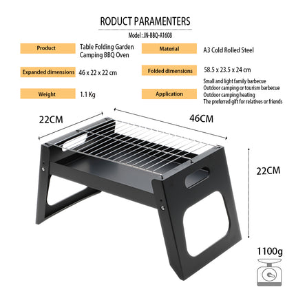 Haide®-V-Shape Foldable Portable European Style Garden Camping Barbecue Oven Gril