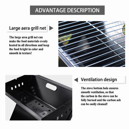 Jincraftsman®-X-Shaped Folding BBQ Garden Camping Portable Grill Stove Heater or Churrasqueira Commercial Grill Kebab Barbecue