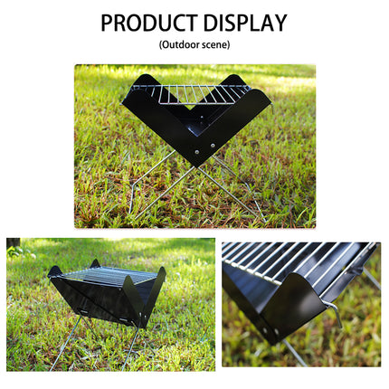 Haide®-X-Shaped Foldable Korean style BBQ Garden Camping Outdoor Portable charcoal Oven Grill Heater Kebab Barbecue