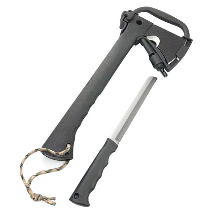 Jincraftsman®–14 Inch Integrate Sawing Hammer Cutter Hook Whistle Igniter Camping Axe Combo Kit