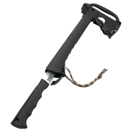 Jincraftsman®–14 Inch Integrate Sawing Hammer Cutter Hook Whistle Igniter Camping Axe Combo Kit
