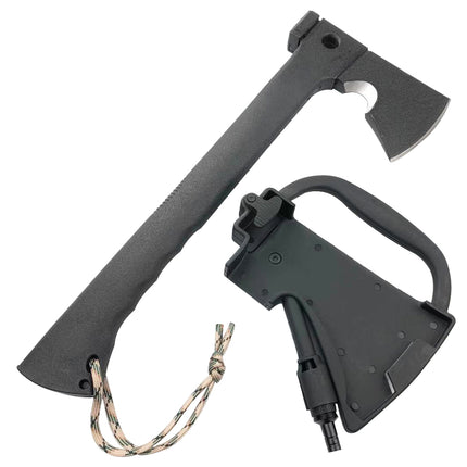 Jincraftsman®–14 Inch Integrate Sawing Hammer Cutter Hook Whistle Igniter Camping Axe Combo Kit