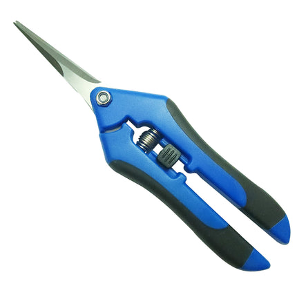 Jincraftsman®–6.7 Inch Pointed-Head Spring Lock Blue Handle Precision Prunner Office Knitting Embroidery Sewing Tailor Scissor