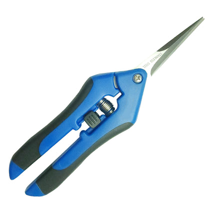 Jincraftsman®–6.7 Inch Pointed-Head Spring Lock Blue Handle Precision Prunner Office Knitting Embroidery Sewing Tailor Scissor