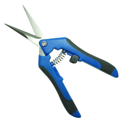 Jincraftsman®–6.7 Inch Pointed-Head Spring Lock Blue Handle Precision Prunner Office Knitting Embroidery Sewing Tailor Scissor