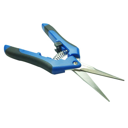 Jincraftsman®–6.7 Inch Pointed-Head Spring Lock Blue Handle Precision Prunner Office Knitting Embroidery Sewing Tailor Scissor