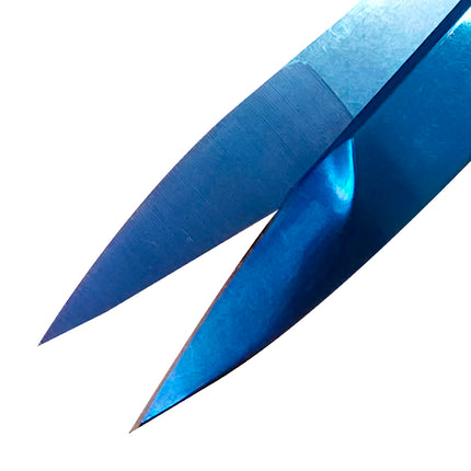 Jincraftsman®–4.6 Inch Bright Blue Titanium PU Leather Sheath Sew Tailor Embroidery Tool Knitting Wool Yarn Gift Office Scissor