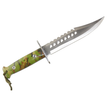 Jincraftsman®–13Inch Integrated Whole Steel Camo With Compass Handle Classic Hunting Camping Survival Knife