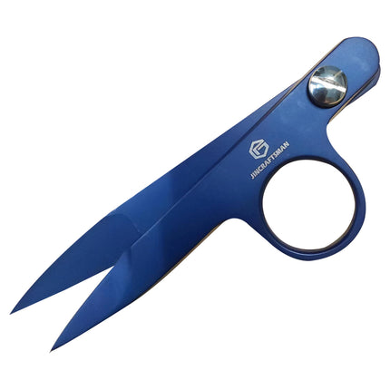 Jincraftsman®–4.6 Inch Dark Blue Titanium PU Leather Sheath Embroidery Tool Wool Yarn Tailor Sew Gift Office Knitting Scissor