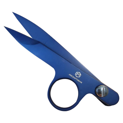 Jincraftsman®–4.6 Inch Dark Blue Titanium PU Leather Sheath Embroidery Tool Wool Yarn Tailor Sew Gift Office Knitting Scissor