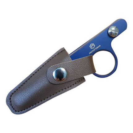 Jincraftsman®–4.6 Inch Dark Blue Titanium PU Leather Sheath Embroidery Tool Wool Yarn Tailor Sew Gift Office Knitting Scissor