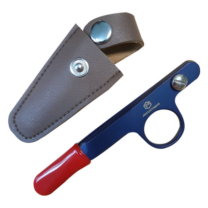 Jincraftsman®–4.6 Inch Dark Blue Titanium PU Leather Sheath Embroidery Tool Wool Yarn Tailor Sew Gift Office Knitting Scissor