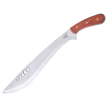 Jincraftsman®-21inch Fulltang Integrated Whole Steel Color Wooden Handle Seven Hole Doglet Hunting Camping Tactical Survival Knife Machete