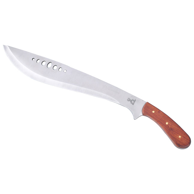 Jincraftsman®-21inch Fulltang Integrated Whole Steel Color Wooden Handle Seven Hole Doglet Hunting Camping Tactical Survival Knife Machete