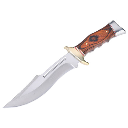 Jincraftsman®-12inch Fulltang Stainless Steel Blade Color Wooden Handle Hunting Tactical Survival Knife