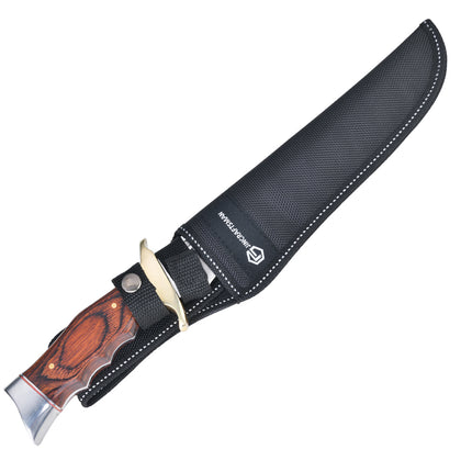 Jincraftsman®-12inch Fulltang Stainless Steel Blade Color Wooden Handle Hunting Tactical Survival Knife