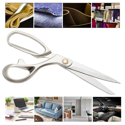 Jincraftsman®-8.5 Inch 3Cr Steel Plated Pearl Titanium Alloy Handle Office Embroidery Kitchen Handicraft Sewing Tailor Scissors