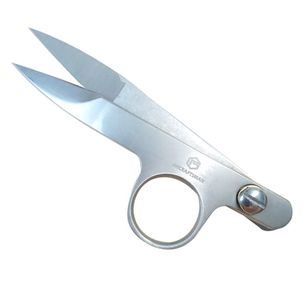 Jincraftsman®4.6 Inch Matte Pearl Silver Titanium PU Leather Sheath Embroidery Tool Wool Yarn Gift Office Tailor Sew Knitting Scissor