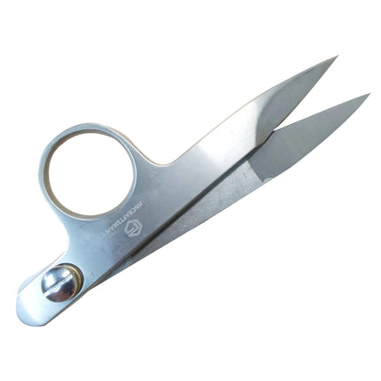 Jincraftsman®4.6 Inch Matte Pearl Silver Titanium PU Leather Sheath Embroidery Tool Wool Yarn Gift Office Tailor Sew Knitting Scissor