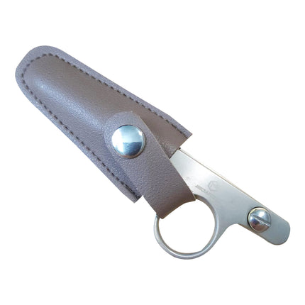 Jincraftsman®4.6 Inch Matte Pearl Silver Titanium PU Leather Sheath Embroidery Tool Wool Yarn Gift Office Tailor Sew Knitting Scissor
