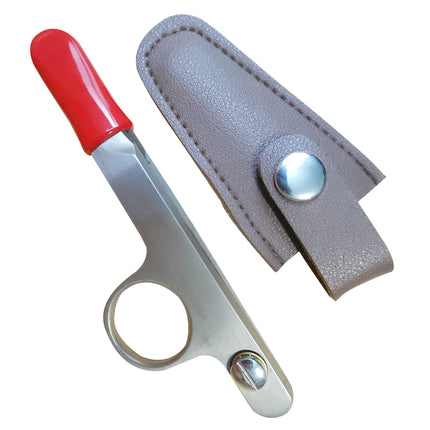 Jincraftsman®4.6 Inch Matte Pearl Silver Titanium PU Leather Sheath Embroidery Tool Wool Yarn Gift Office Tailor Sew Knitting Scissor