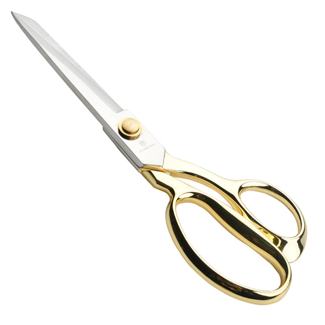 Jincraftsman®-10Inch 5Cr15MoV Whole Steel Plated Golden Handle Office Cloths Knitting Embroidery Tailor Sewing Scissor