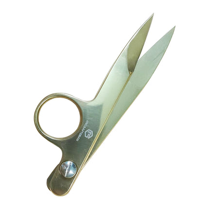 Jincraftsman®4.6 Inch Golden Yellow Titanium PU Leather Sheath Embroidery Tool Wool Yarn Gift Office Tailor Sew Knitting Scissor