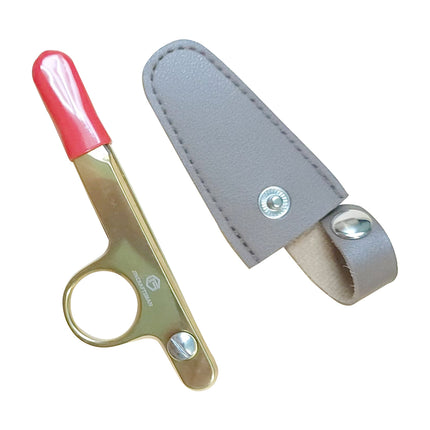 Jincraftsman®4.6 Inch Golden Yellow Titanium PU Leather Sheath Embroidery Tool Wool Yarn Gift Office Tailor Sew Knitting Scissor